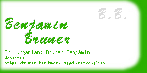 benjamin bruner business card